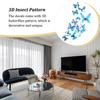 Butterflies Stickers Art Adorn Colorful Living Room 3D Background Adornment Household DIY Decal Indoor Wall Decals Wallpaper