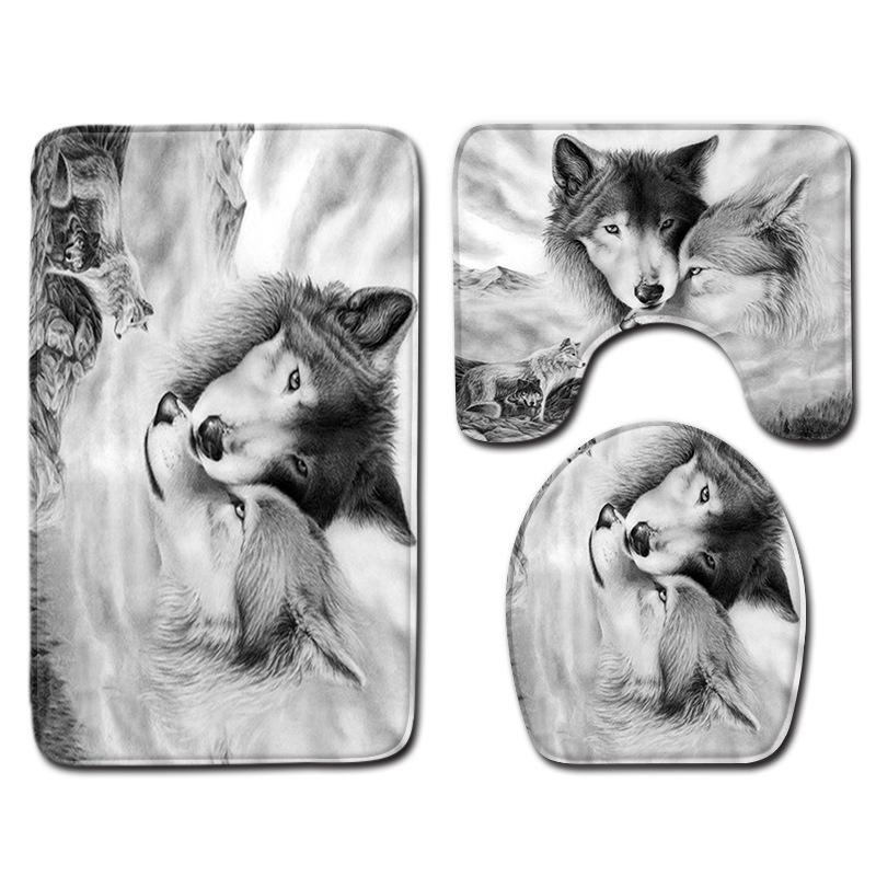 Animal Tree Print Bathroom Decorative Carpet Non-Slip Floor Mat Door Mat