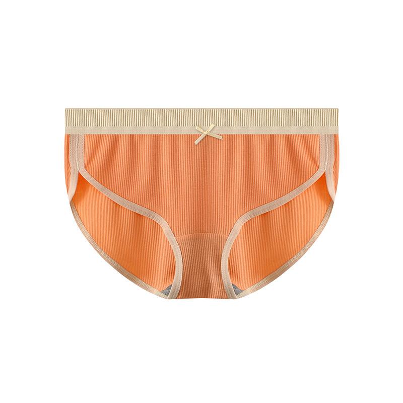 Women's Underwear Solid Color Mid Waist Slimming Women's Breathable Thin Triangle Pants