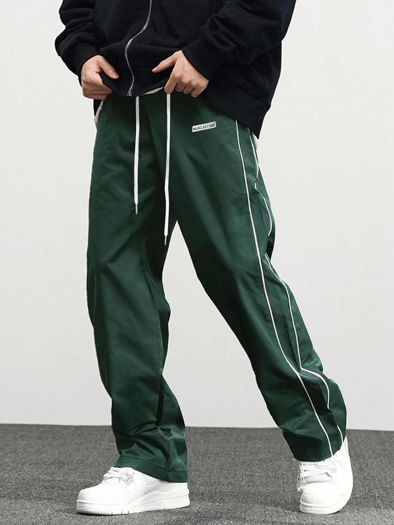 Men's Retro European High Street Trend Joggers - Autumn Casual Woven Pants