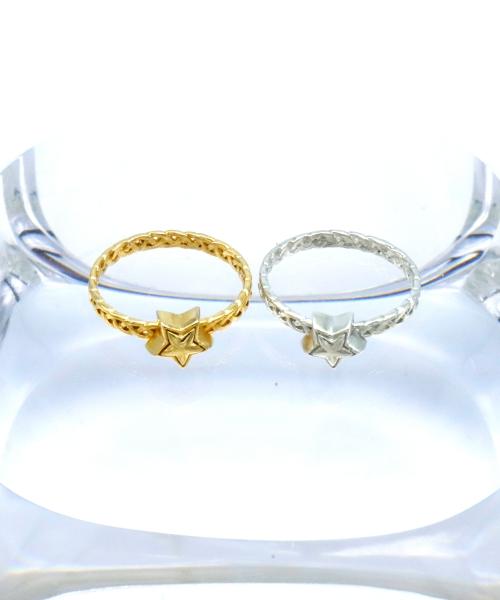 Bonbeau Antique Star Braid Daily Ring Antique Star Silver Braided Ring (Type A)