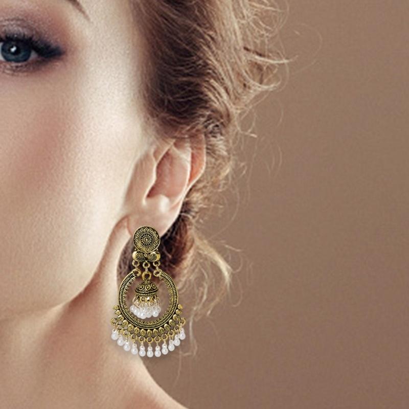 Stylish Long Dangle Earrings Handmade Pearls Tassels Earrings Beads Pendant Earrings Perfect for Women Party Accessories