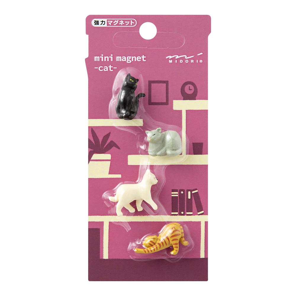 DESIGNPHIL MIDORI Mini Magnet, Cat Pattern A, 49880006