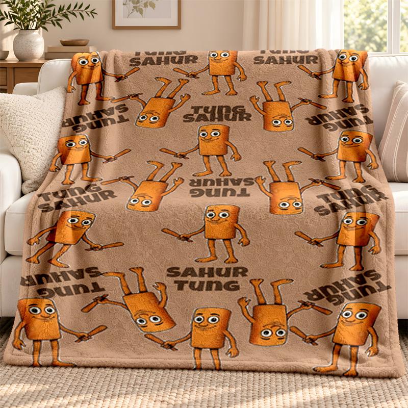 Brainrot blanket Flannel Blanket Soft Cozy Plush Throw for Sofa Bed Lightweight Home Decoration Outdoor camping