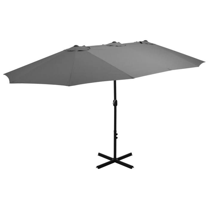 VidaXL Outdoor Parasol Aluminum Pole, Patio Sunshade, Sun Shelter, Outdoor Terrace Parasol, 460 X 44869