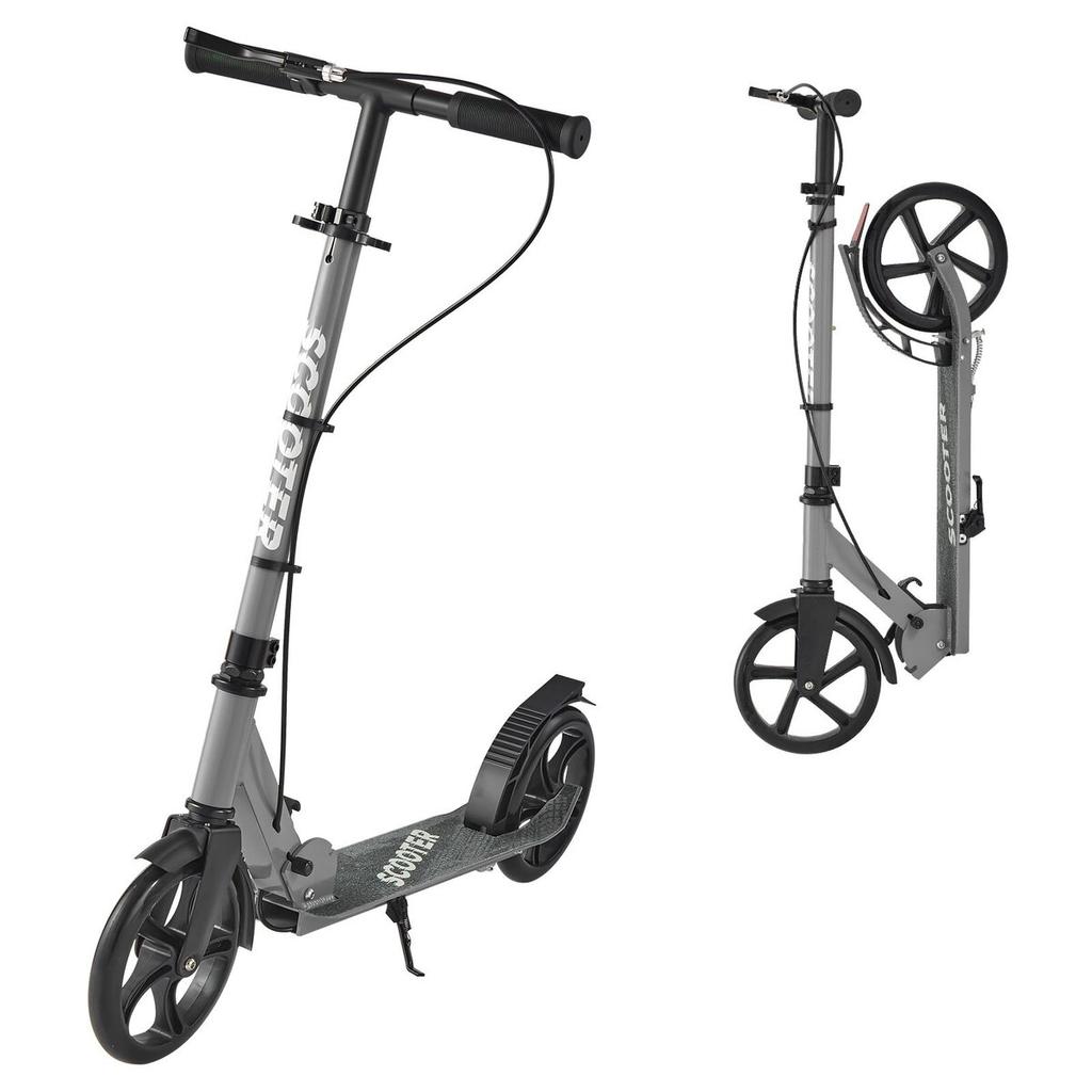 Kick Scooter for Kids Ages 8+, Teens & Adults, 2-Wheel Toddler Scooter with Adjustable Height Handlebar, Wide Anti-Slip Deck, Foldable Lightweight