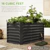 4x2x2ft Outdoor Metal Raised Garden Bed Deep Root Planter Box for Vegetables Flowers Herbs and Succulents W/ 119 Gallon Ccity P