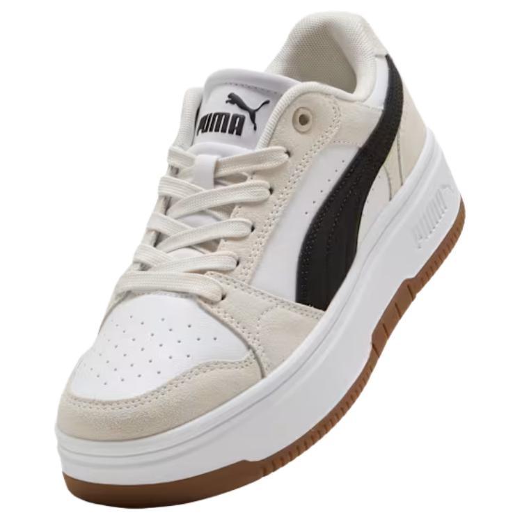 Puma Rebound Femme Low Top Skateboard Shoes Women's White Black 402593-01