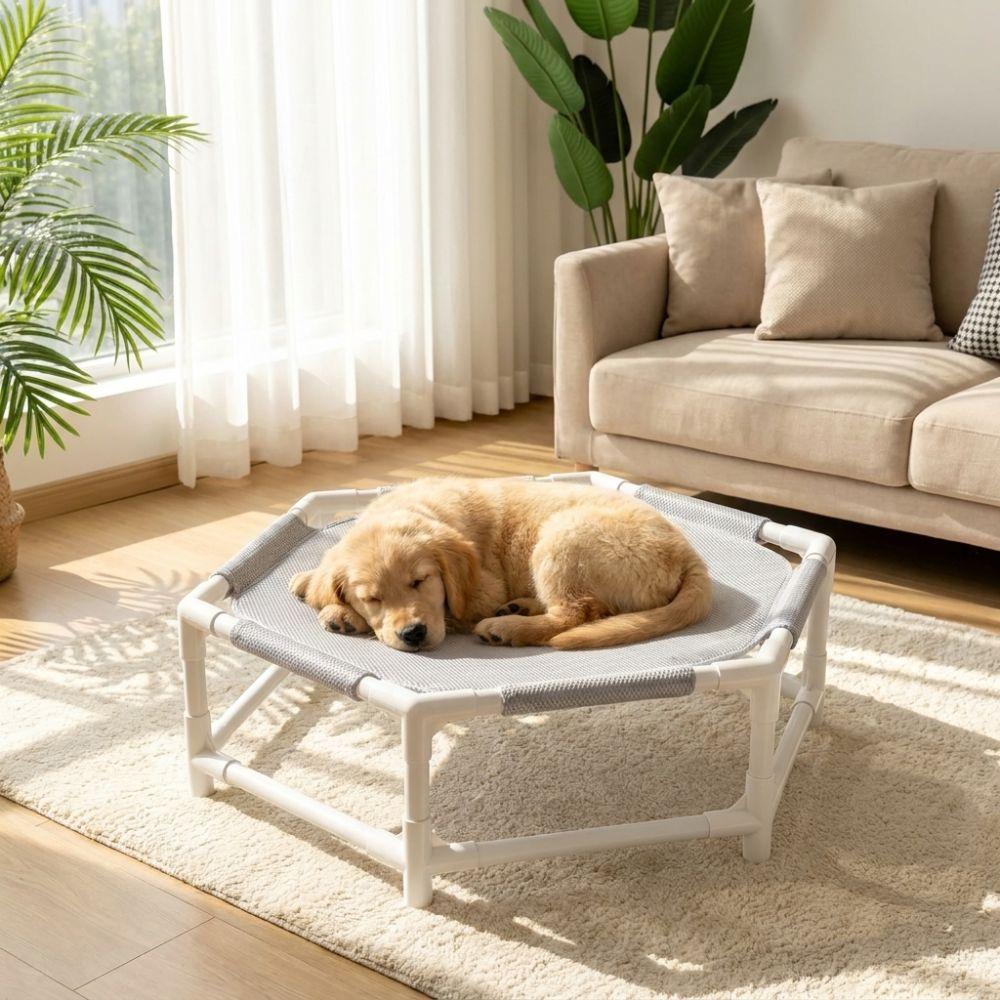 Folding Pet Camping Bed Removable Cat Hammock Comfortable Cat Elevated Bed  Outdoor