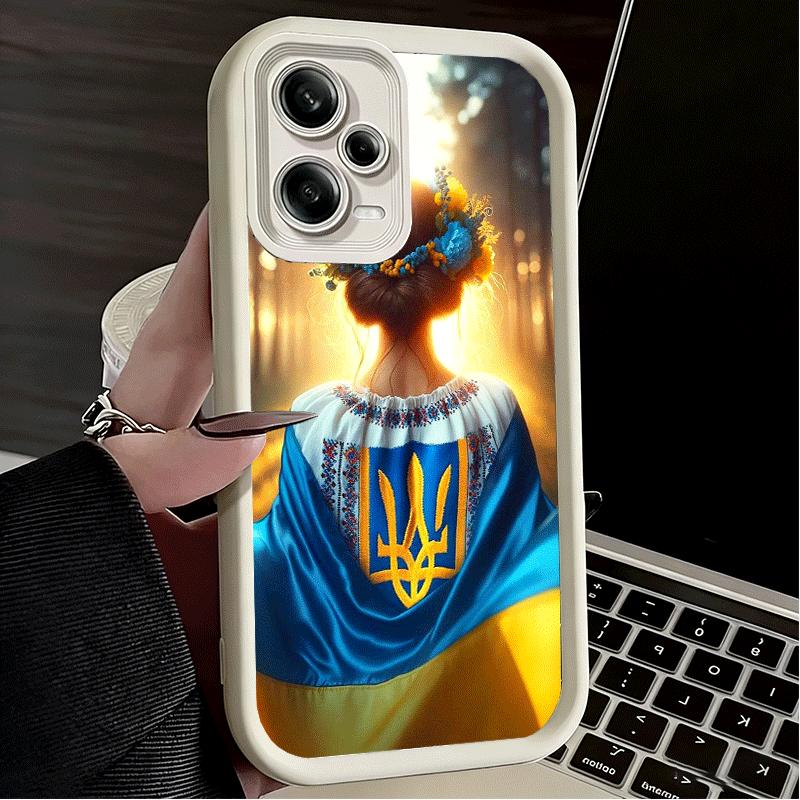

Phone Case for Xiaomi Redmi Note 15 14 13 Pro Plus Blue Yellow Ukrainian Girl Shell 12S 11 11S 11T 5G 14S Soft Silicone Funda Redmi Note 12 4G
