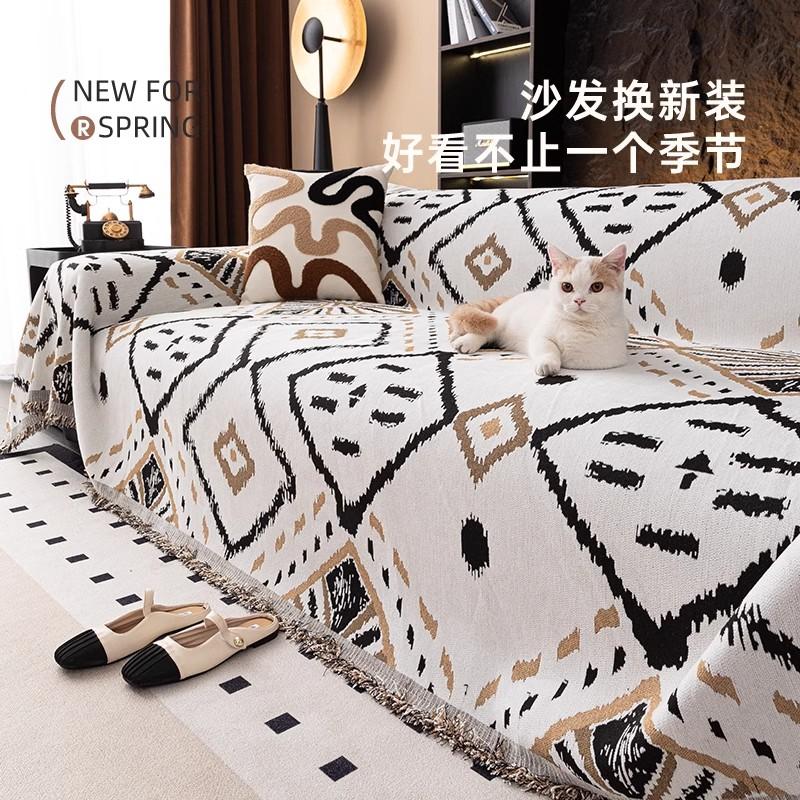 Spring All-season Chenille Camping Picnic Sofa Cover  Bohemia Funda Sofa Sofa Covers Mats Throw Blankets