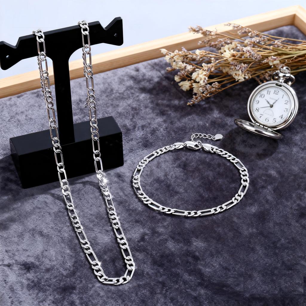 Designer Copper Charms 4MM Geometric Bracelets Anklet Necklaces for Women Fashion Jewelry Sets Wedding Accessories