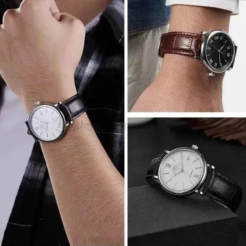 Echtes Lederarmband 14/16mm 18mm 20mm 21mm 22mm 24mm Uhrenarmband mit Box Faltschließe Ersatzarmband Uhrenzubehör