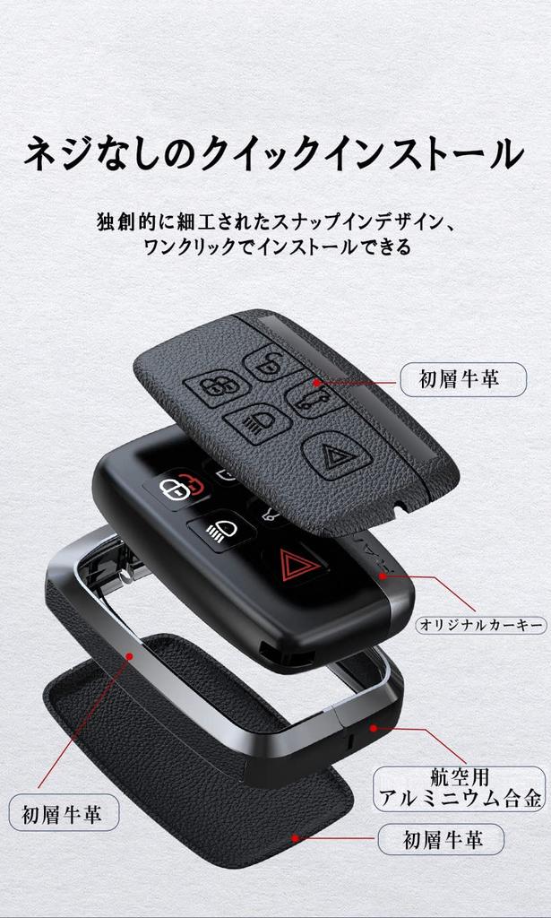 TECART Range Rover Key Case, Key Cover, Key Holder, Compatible with Jaguar Defender, Range