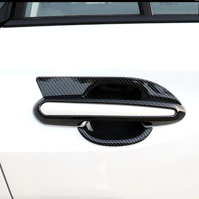 Carbon Fiber Printed For Toyota Rav4 RAV 4 2019-2024 Exterior Side Door Handle Cover Moulding Chrome Door Bowl Trim Frame Bezel