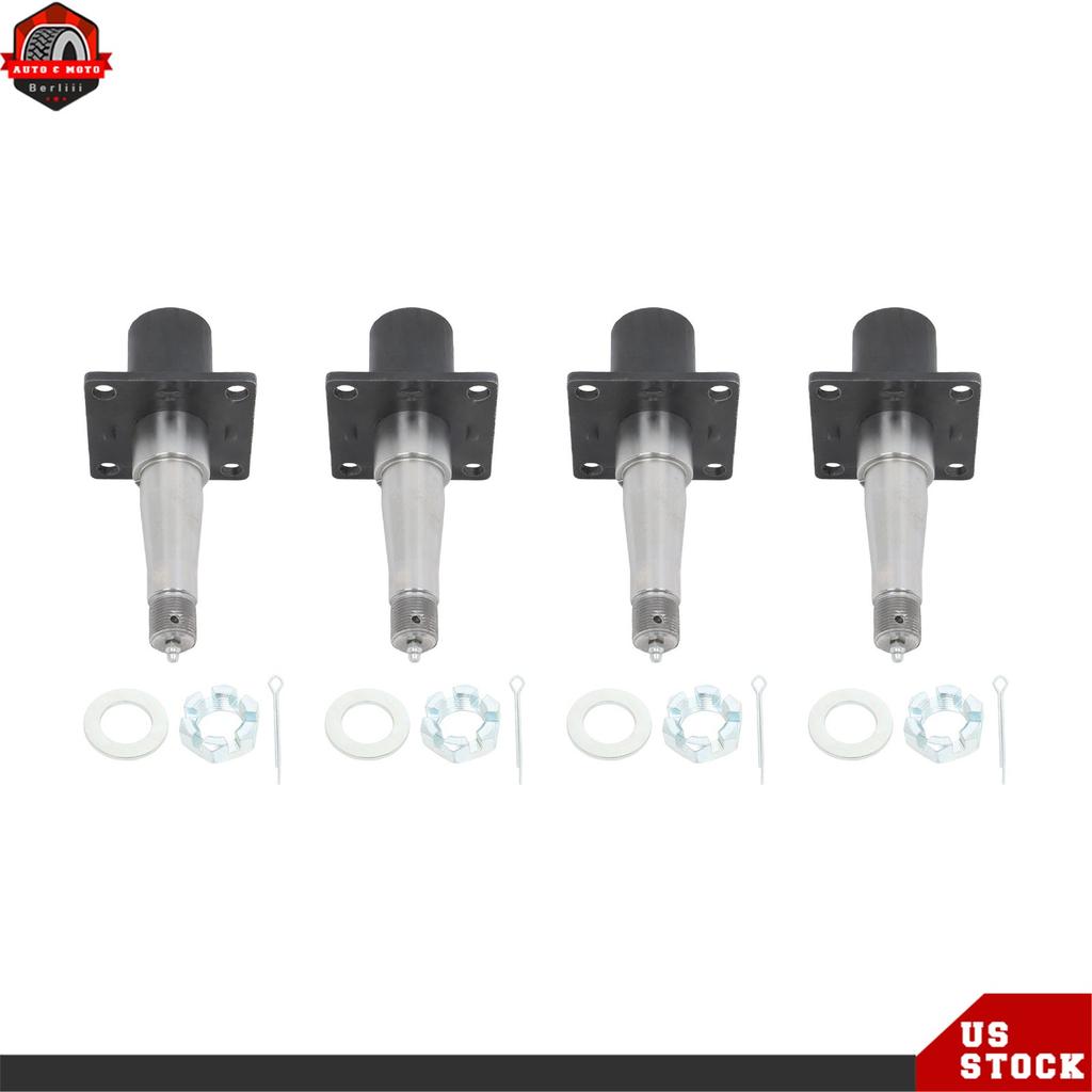 1/2/4 Sets Trailer Spindle #84 Axle Welded 2in Round w/Brake Flange For 3500 lbs