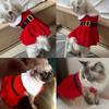 Pet Cat Christmas Dress Cute Santa Claus Outfits for Small Medium Cats Dogs Skirt Festival Dress Up Sphynx Costume Party Gifts