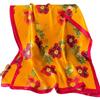 Retro Printed Scarf Fashionable and Versatile Silk Scarf for Women on Sun Protection Beach Towel Thin Warm Scarf