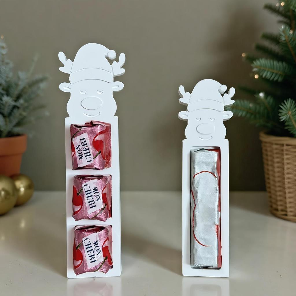 Christmas Santa Claus Reindeer Shaped Silicone Gypsum Dropper Handmade Mold Polymer Wax Epoxy Casting Mold Decoration