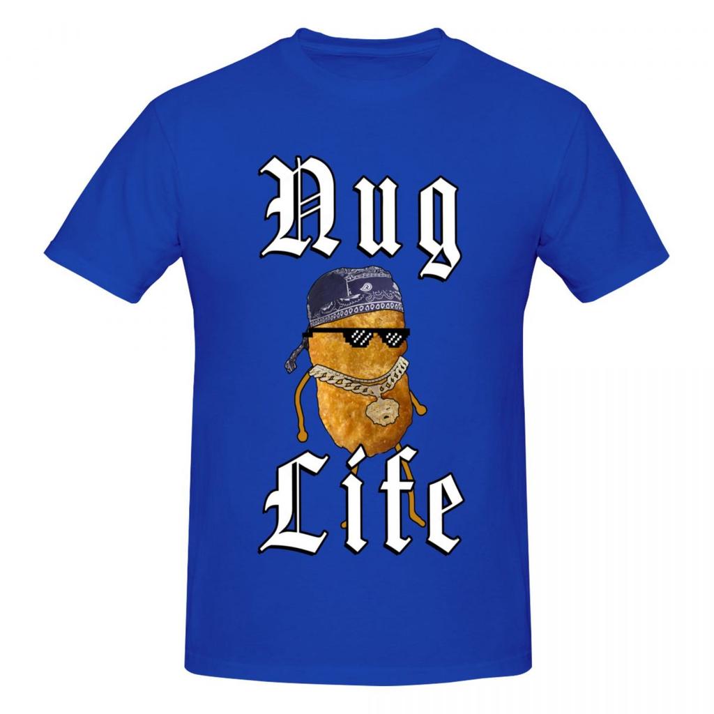 Unisex Chicken Nugget T Shirt Funny Meme Nug Life T Shirt Streetwear Big Size Cotton Crewneck Custom Sleeve Tshirt