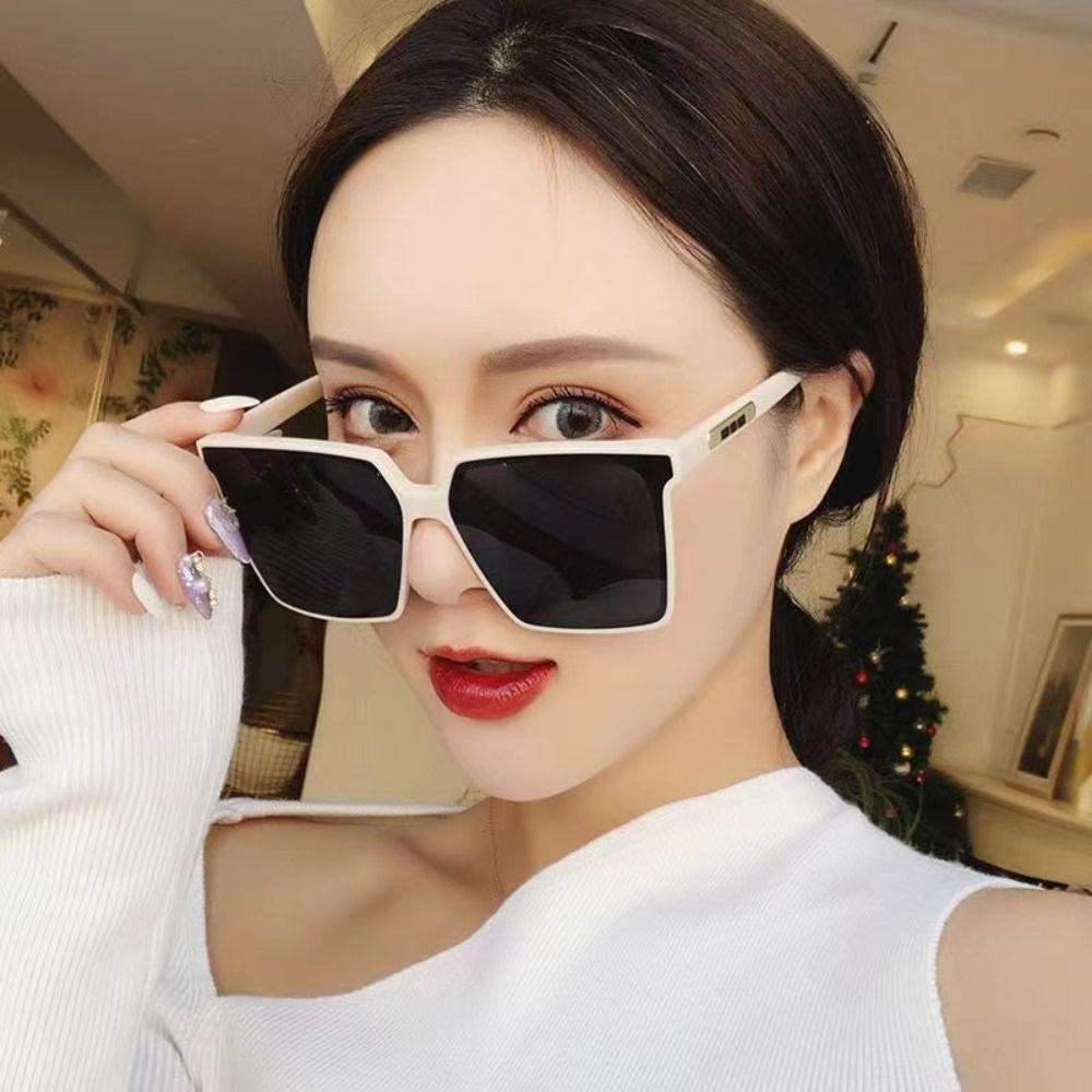 Punk Square Frame Sunglasses Street Style Sun-Protective Driving Glasses Outdoor Summer Accessories Black Shades Glasses