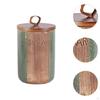 Airtight Food Jar with Wooden Lid, Kitchen Canister for Countertop Display