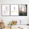 Naturlandschaft Landschaft Wandkunst Leinwand Poster und Druck Malerei Blume Gras Sonnenschein Nebel Bild Home Decorfor Wohnzimmer
