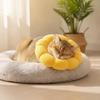 Flower Shaped Soft Plush Pet Recovery Collar Adjustable For Post Surgery Cats Small Dogs