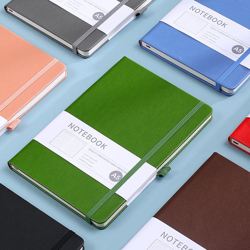 Minimalist Strap Notebook Mini Cute Student Notebook Business Notebook Schedule Book Thickened Pu Leather Cover Diary Notebook