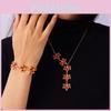Winter Fashion Maple Leaf Necklace With Asymmetric Design And Alloy Material For Casual Look