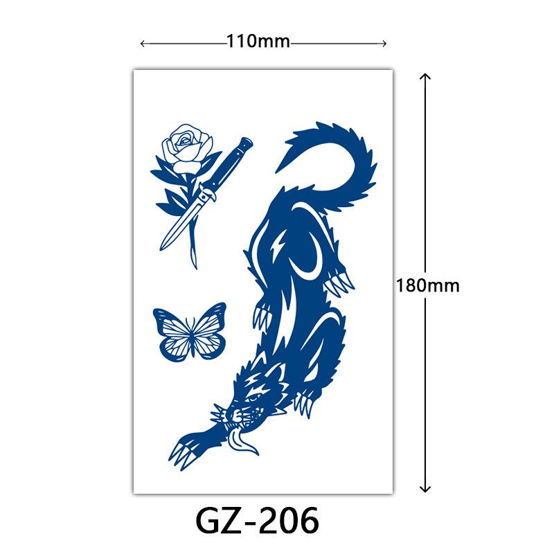 Herbal Semi-Permanent Tattoo Sticker, Semi-Permanent Tattoo Sticker, Anti-Rub, Anti-Sweat Tattoo