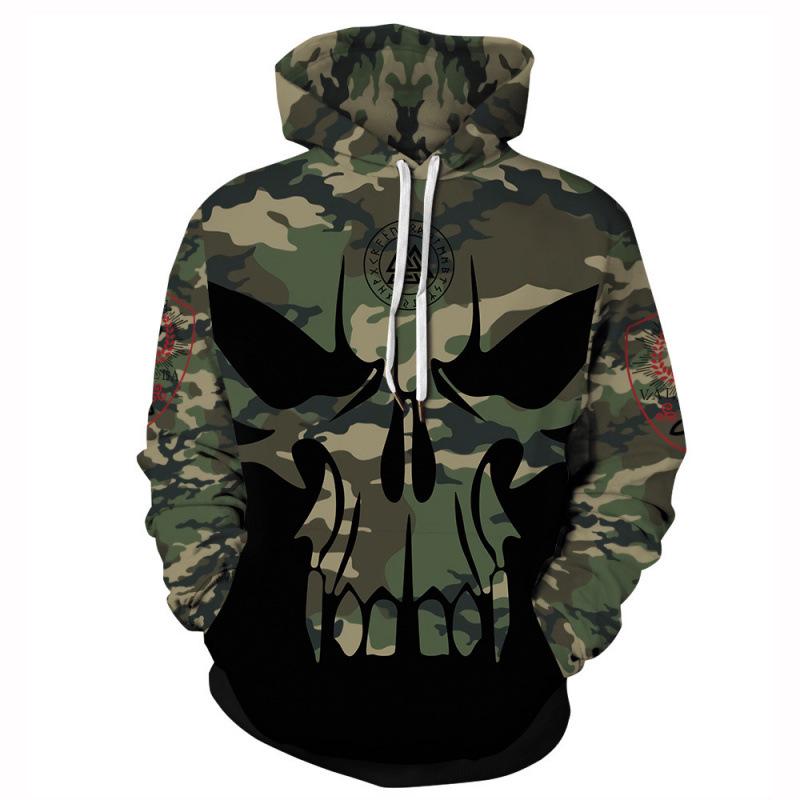 Wikinger-Krieger 3D-Druck Hoodie: Herren Trendiger Pullover Sweatshirt 2025 Edition