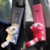 Cartoon Car Seat Belt Cover Anime Plush Auto Seat Belt Shoulder Protector Pad Car Interior Accessories