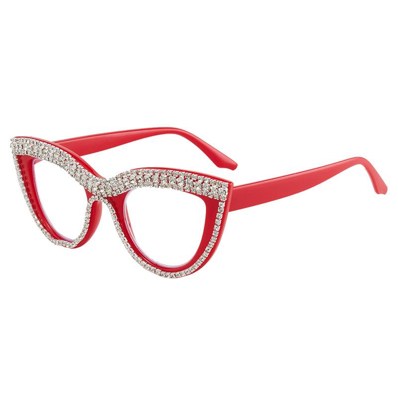 2025 New Cat Eye Reading Glasses Women Fashion Sparkling Prescription Presbyopic Optical Eyeglasses Eyewear For Vision +1.0~+4.0