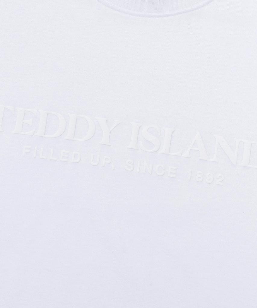TEDDYISLAND Embossed Logo Short Sleeve White