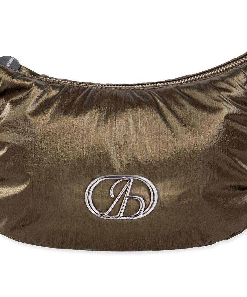 Abeehums Glossy Mini Hobo Bag Abh348-704 Khaki