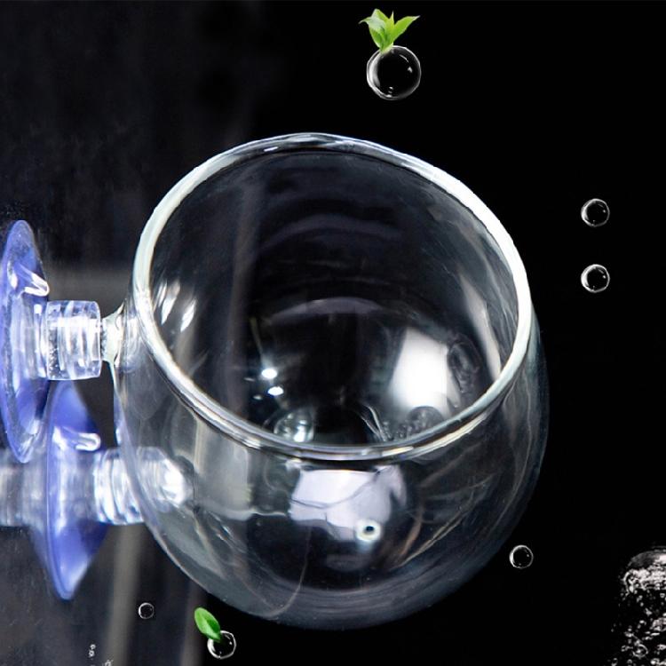 Glass Plant Cup for Aquariums for Enhancing Fishtanks Aesthetic Hydroponic Plant Holder for Fishtanks Underwater Decors