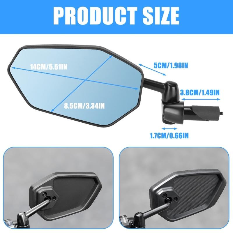 Bicycles 360 Degree Rotatable Handlebars Rearview Reflector Safety Mirror Adjustable Handlebar Bikes Rear View Mirror