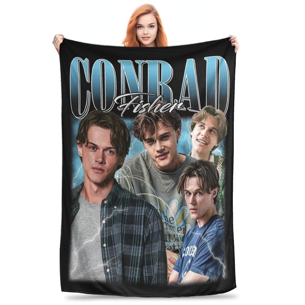 Girl Dinner Conrad Fisher 90er Der Sommer, in dem ich schön wurde Gestrickte Decke Flanell Weiche Überwurfdecken für Zuhause Couch Bett Teppich