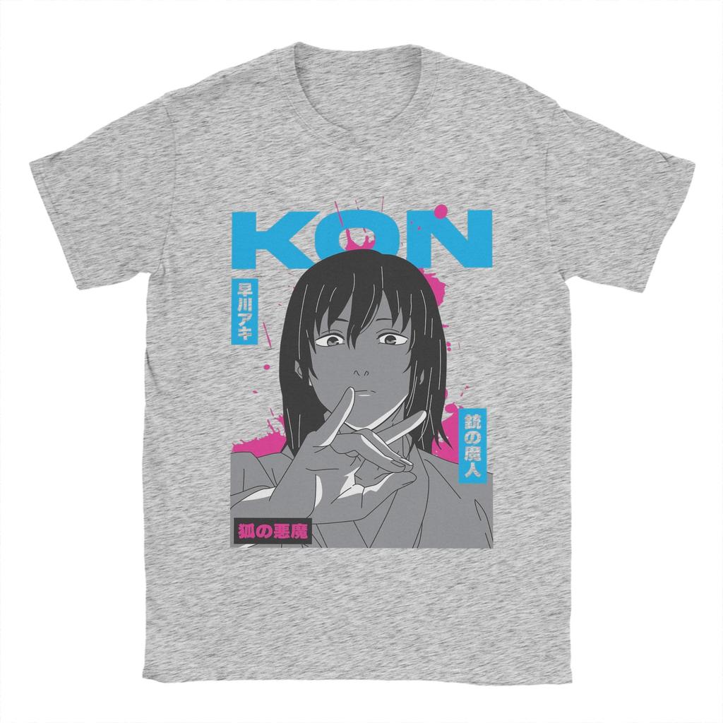 Kon Technique Reze Chainsaw Man Japanese Manga Men's T Shirts Novelty Tees Short Sleeve O Neck T-Shirt Cotton Plus Size Clothes