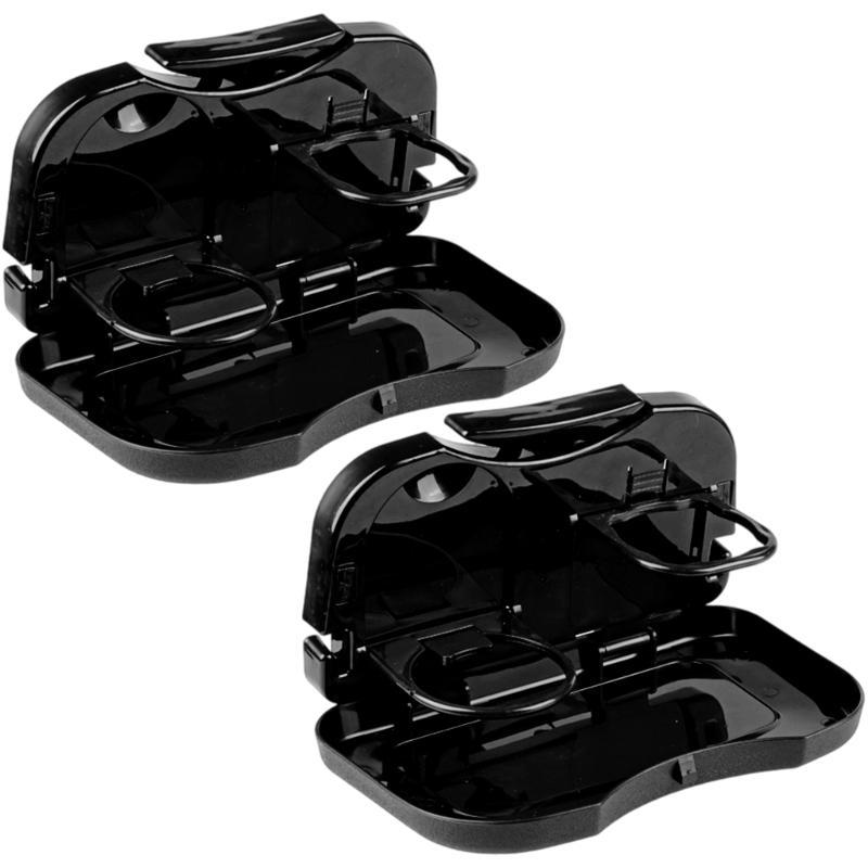 Folding Auto Seat Back Table With Snack Tray Drink Storage Space Saving Design Quick Installation Car Organizers
