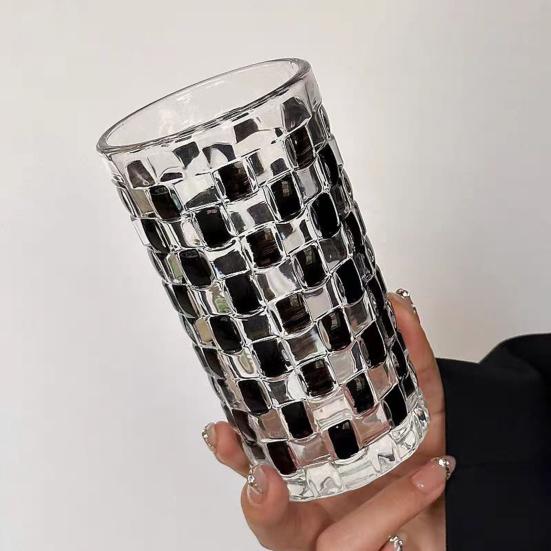 Multicolor Mosaic Glass Water Cup Tea Coffee Stained Glass Design Water Bottle Dining Table Accent Decorative Drinkware