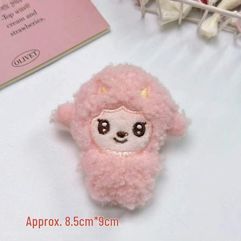 Cute Curly Lamb Keychain Pendant Sheep Doll Bag Charm Heart Gift