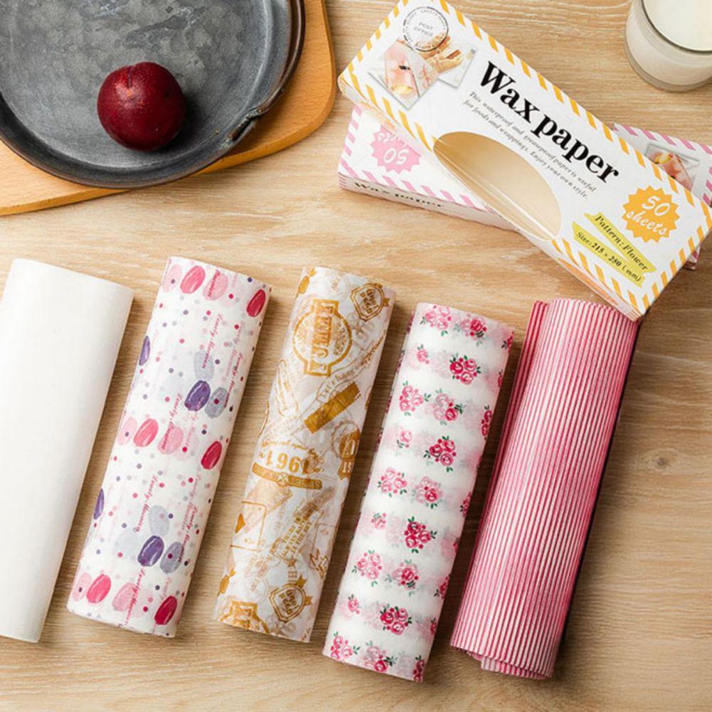 50 Blatt Lebensmittel Wachspapier Wasserdicht Ölfest Einwickelpapier 21,5*25cm