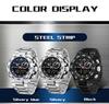 SANDA 6296 Three Pin Men's Electronic Watch Fashionable Men's Electronic Watch Sports Multifunctional Waterproof Large Dial