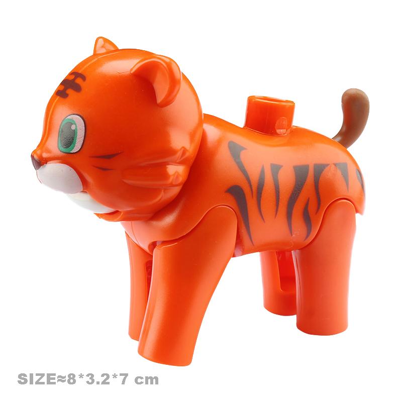 Velké stavební kostky Pohyblivá roztomilá zvířata ze zoo Klokan Duplo doplňky Hladký materiál Vzdělávací hračky pro děti