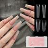 180Pcs Sandwich Dual Nail Form Mold Reusable Full Cover Mold Clear Nail Art Extension Shaping Tool Coffin Almond Nail Forms