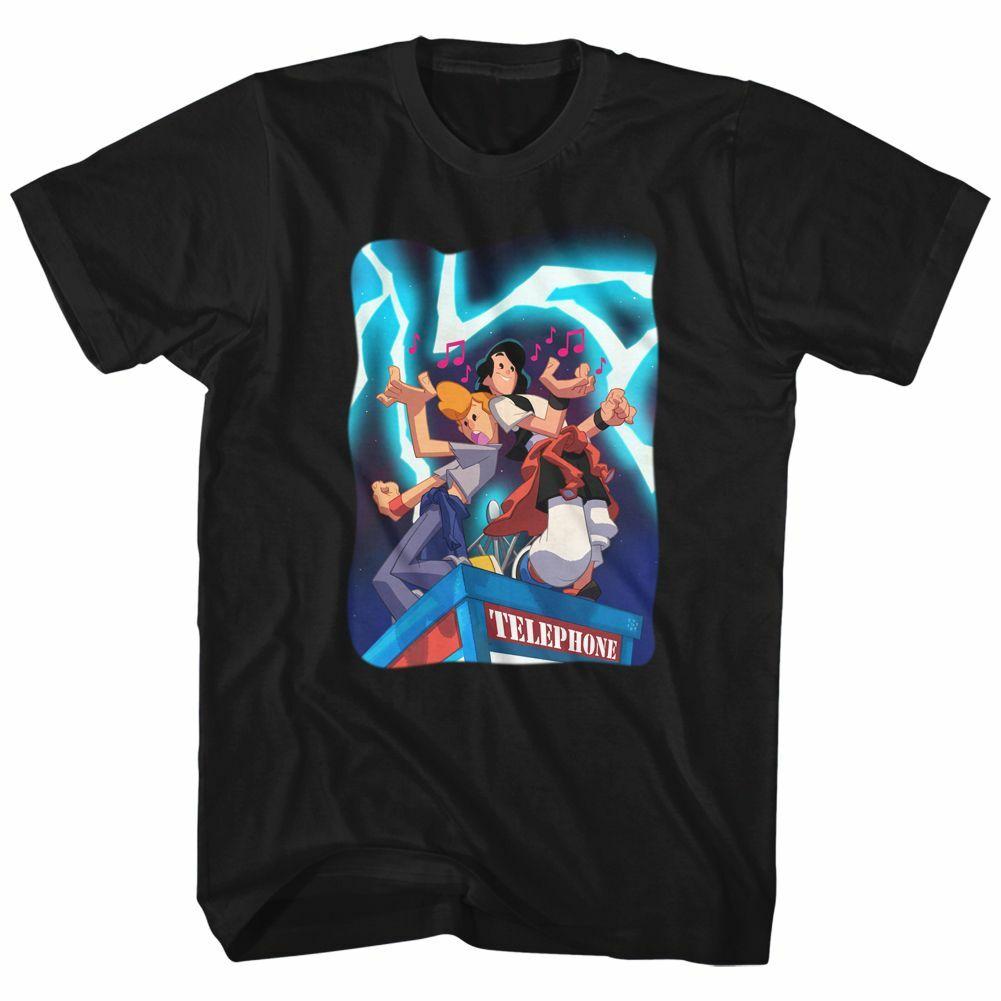 Bill and Ted Telephone Tunes Black Adult T-Shirt L