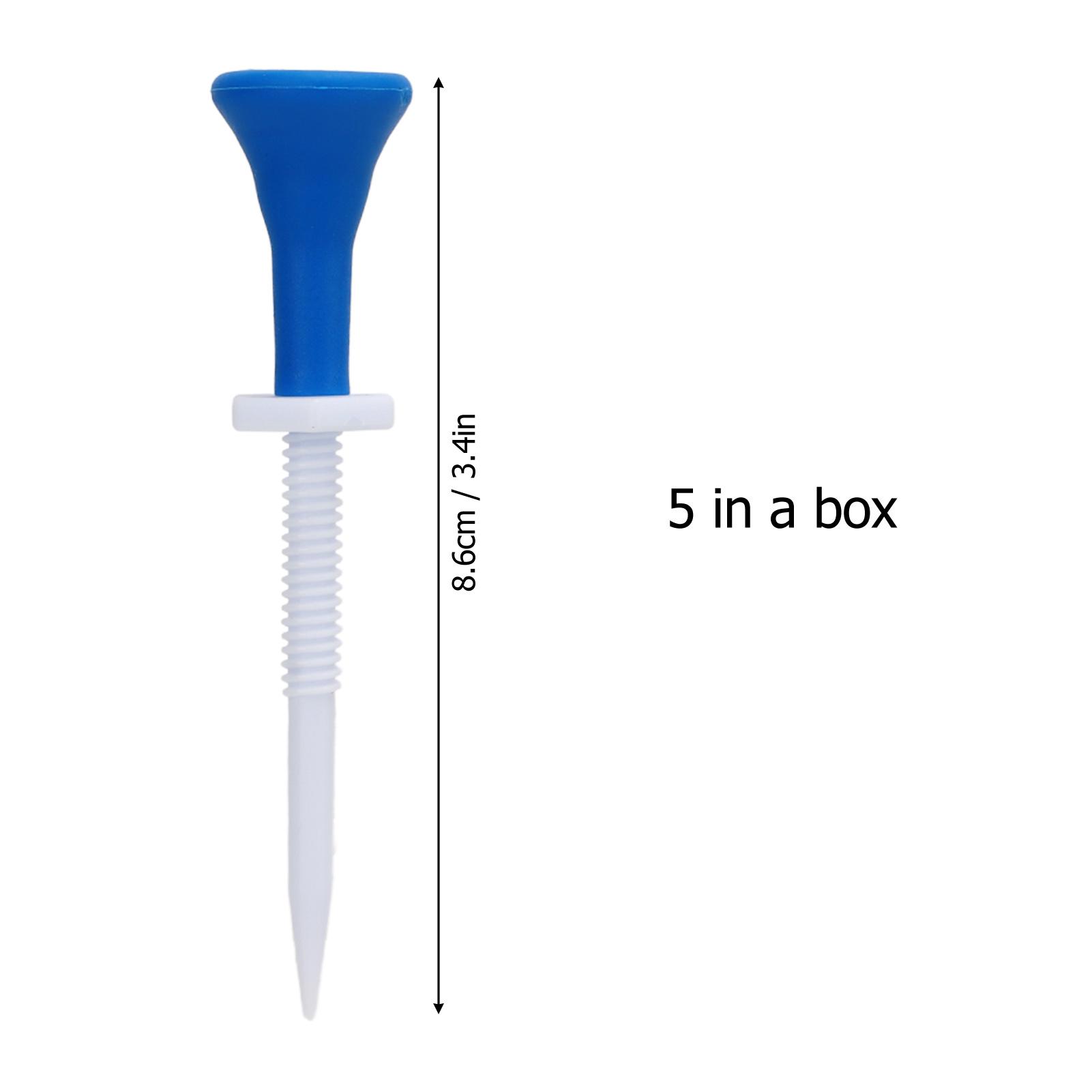 

5 PCS Golf Tees Adjustable Plastic Golf Tees Pack Reduce Friction Golf Training Supplies