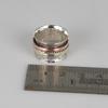 Sterling Silver Spinner Ring, Meditation Jewelry, Three Tone Band Ring, Anxiety Ring
